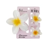 eCarla zestaw trzech spinek do włosów hawajskie kwiaty SP391 Yellow White