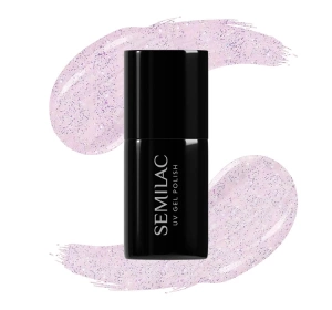 Semilac Extend 5 in1 kolorowa baza hybrydowa 806 Glitter Delicate Pink 7 ml
