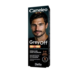 Delia Cosmetics Cameleo Men Grey Off farba do włosów i brody 3.0 Dark Brown 2 x 15 ml