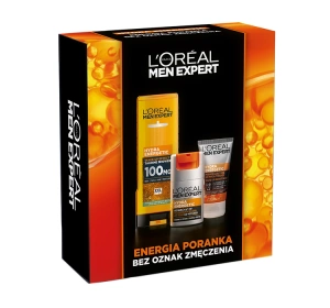 L'Oréal Paris Men Expert Hydra Energetic zestaw męskich kosmetyków żel pod prysznic 400 ml + żel do mycia twarzy 100 ml + krem do twarzy 50 ml