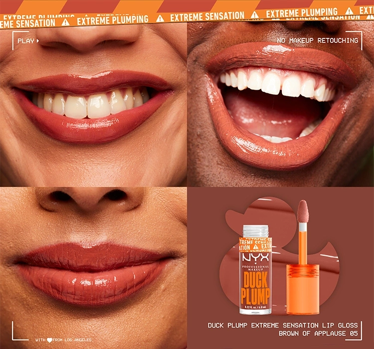 NYX PROFESSIONAL MAKEUP DUCK PLUMP POWIĘKSZAJĄCY BŁYSZCZYK DO UST 05 BROWN OF APPLAUSE 7ML