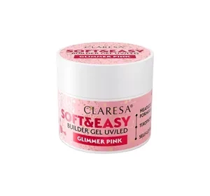 Claresa Soft & Easy żel budujący Glimmer Pink 12 g