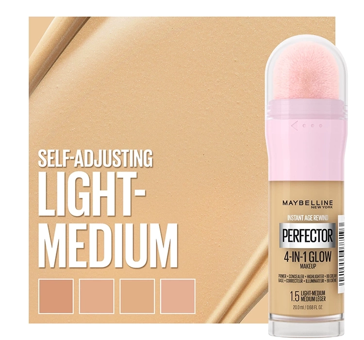 Maybelline Instant Anti Age Perfector 4in1 rozświetlający podkład 1.5 Light Medium 20ml