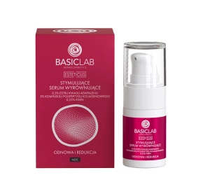 BasicLab Esteticus stymulujące serum wyrównujące na noc 0,3% estru kwasu adapalenu Odnowa i Redukcja 15 ml