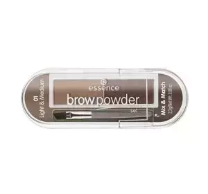 Essence Brow Powder Set zestaw pudrów do brwi 01 Light Medium 2,3 g