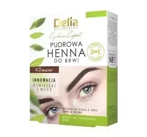 Delia Pudrowa henna do brwi 4.0 brązowy