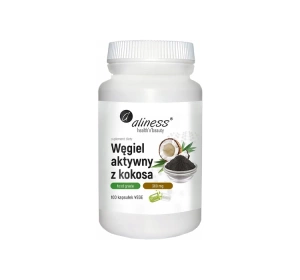 Aliness suplement diety węgiel aktywny z kokosa Food Grade 300 mg 100 kapsułek