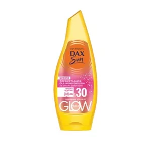 Dax Sun Turbo Glow rozświetlająca emulsja do opalania ze złotymi drobinami SPF30 175 ml