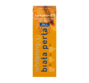 Biała Perła Whitening Kurkuma + Q10 wybielająca pasta do zębów bez przebarwień 75 ml