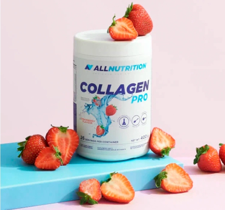 Allnutrition Collagen Pro suplement diety do picia Strawberry 400g