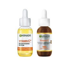 Garnier Vitamin C zestaw serum na przebarwienia 30 ml + rozświetlające serum na noc 30 ml