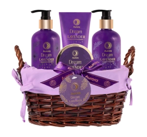 Aurora Dream of Lavender zestaw prezentowy mydło do rąk 250 ml + balsam do rąk 250 ml + balsam do ciała 120 ml + masło do ciała 100 ml