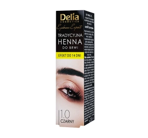 Delia Cosmetics Henna do brwi tradycyjna 1.0 Czarna