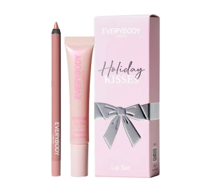 Everybody London Holiday Kisses Lip Set zestaw prezentowy do ust konturówka 03 Pink Nude 1 g + balsam peptydowy Holiday Sprinkles 10 g
