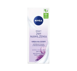 NIVEA 24h Nawilżenia kojący krem do twarzy na dzień SPF15 50 ml