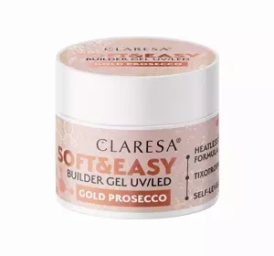 Claresa Soft & Easy żel budujący UV/LED Gold Prosecco 45g