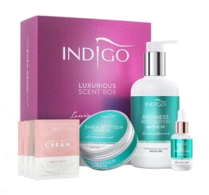 Indigo Home SPA zestaw prezentowy Arome 99 shea elixir z keratyną 8 ml + masło shea 70 g + balsam do ciała 300 ml
