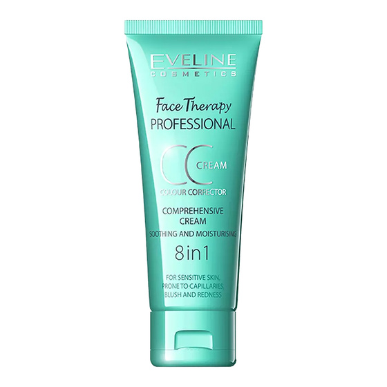 Eveline Cosmetics Face Therapy Colour Corrector kompleksowy krem CC do twarzy łagodząco-nawilżający 8w1 30 ml