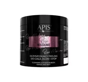 Apis Rose Madame oczyszczający cukrowy peeling do ciała 700 g