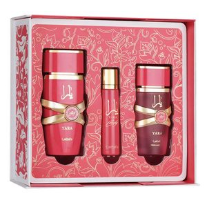 Lattafa Yara Candy woda perfumowana spray 100 ml + 12 ml + mgiełka do włosów 50 ml