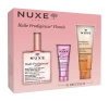 Nuxe Huile Prodigieuse Florale zestaw prezentowy wielofunkcyjny olejek 100 ml + szampon wygładzający 30 ml + olejek pod prysznic 100 ml