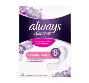 Always Discreet wkładki higieniczne na nietrzymanie moczu Normal 44 sztuki