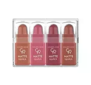 Golden Rose zestaw 4 matowych mini pomadek do ust 01 4 g