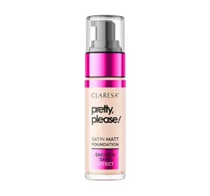 Claresa Pretty, Please! podkład do twarzy o satynowo-matowym wykończeniu 02 Light 33 g