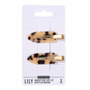 Sister Young Lily klipsy do włosów Leopard Print 2 sztuki