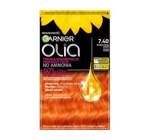Garnier Olia trwała farba do włosów bez amoniaku 7.40 Intensywna Miedź