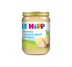 HIPP Bio obiadek w słoiczku Potrawka z ziemniaczkami i królikiem po 5 miesiącu 180 g