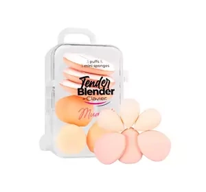 Clavier Tender Blender MUA Kit zestaw mini aplikatorów do makijażu Biały