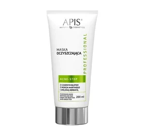 Apis Acne Stop maska z czarnym błotem z Morza Martwego i zieloną herbatą 200 ml