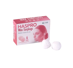 Haspro Wax Earplugs formowane woskowe zatyczki do uszu 12 sztuk