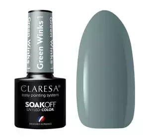 Claresa hybrydowy lakier do paznokci Green Winks 1 5 g