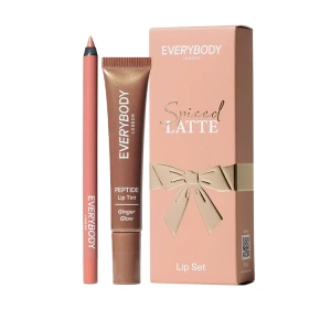 Everybody London Spiced Latte Lip Set zestaw prezentowy do ust konturówka 01 Latte Nude 1 g + balsam peptydowy Ginger Glow 10 g