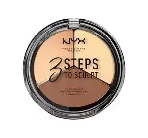 NYX Professional Makeup 3 Steps to Sculpt paleta do konturowania 02 Light 15 g