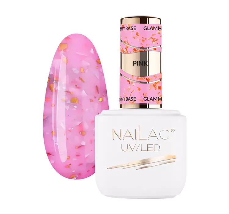 NaiLac Glammy Base baza kauczukowa Pink 7ml