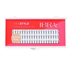 Ibra Kim Style sztuczne rzęsy kępki czarne 8mm