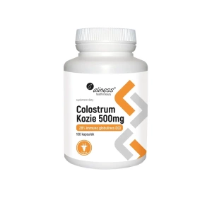 Aliness suplement diety Colostrum Kozie 500 mg IG 28% 100 kapsułek
