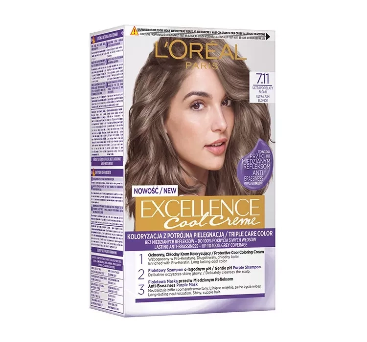 LOREAL EXCELLENCE COOL CREME 7.11 ULTRAPOPIELATY BLOND