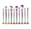 Mermaid Brush Set zestaw pędzli do makijażu 10 sztuk Syrenka