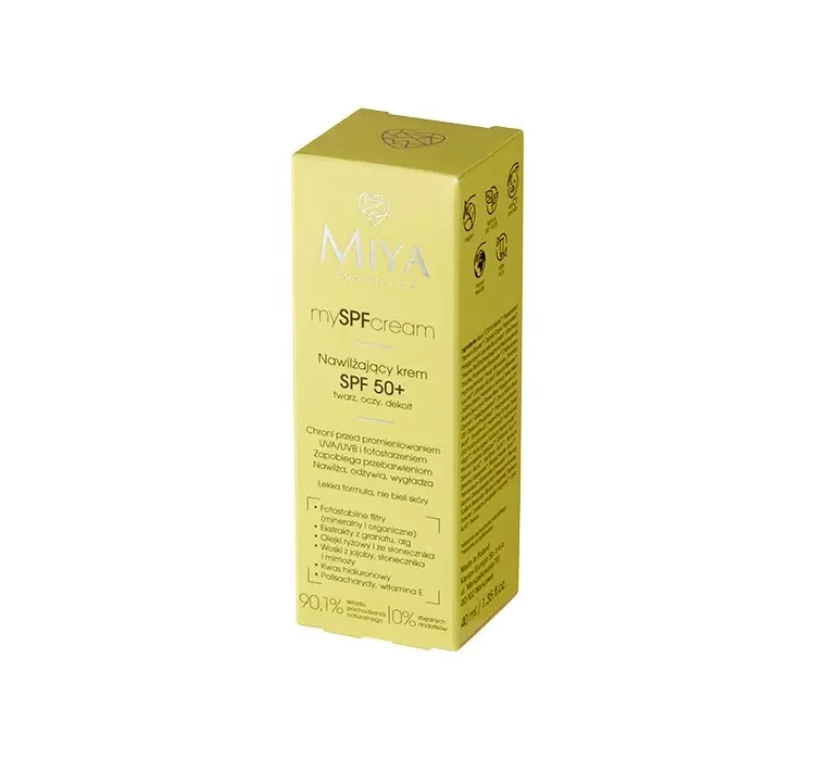 Miya Cosmetics My SPF Cream nawilżający krem SPF 50+ twarz oczy dekolt 40ml
