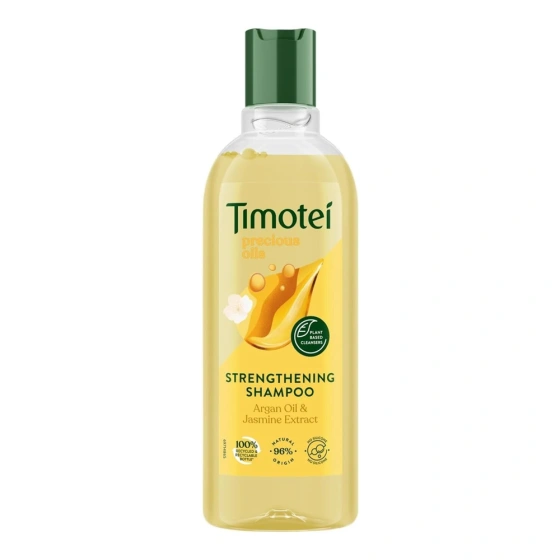Timotei Drogocenne Olejki wzmacniający szampon z olejkiem arganowym i wyciągiem z kwiatu jaśminu do każdego rodzaju włosów 300 ml