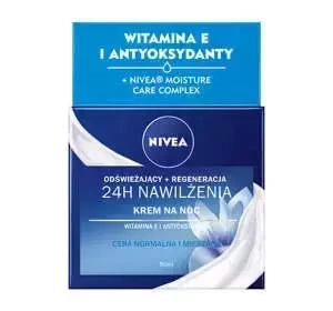 NIVEA 24h Nawilżenia odświeżająco-regenerujący krem do twarzy na noc 50 ml