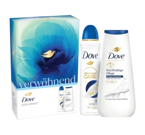 Dove Advanced Care zestaw żel pod prysznic 225 ml + antyperspirant spray 150 ml
