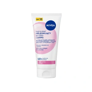 NIVEA krem na dzień pielęgnujący SPF15 naturalny olejek arganowy i kwas hialuronowy skóra sucha 50 ml