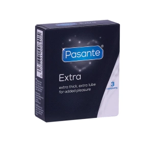 Pasante Extra prezerwatywy dodatkowo wzmacniane i nawilżane 3 sztuki