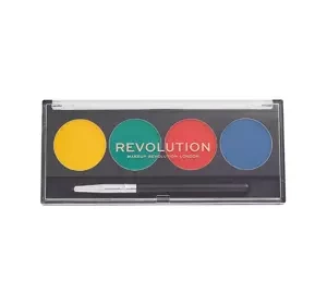 Makeup Revolution Graphic Liners paleta żelowych eyelinerów z pędzelkiem Bright Babe 5,4g