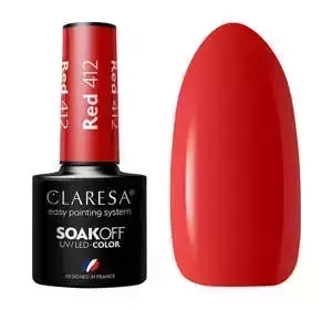 Claresa hybrydowy lakier do paznokci Red 412 5 g